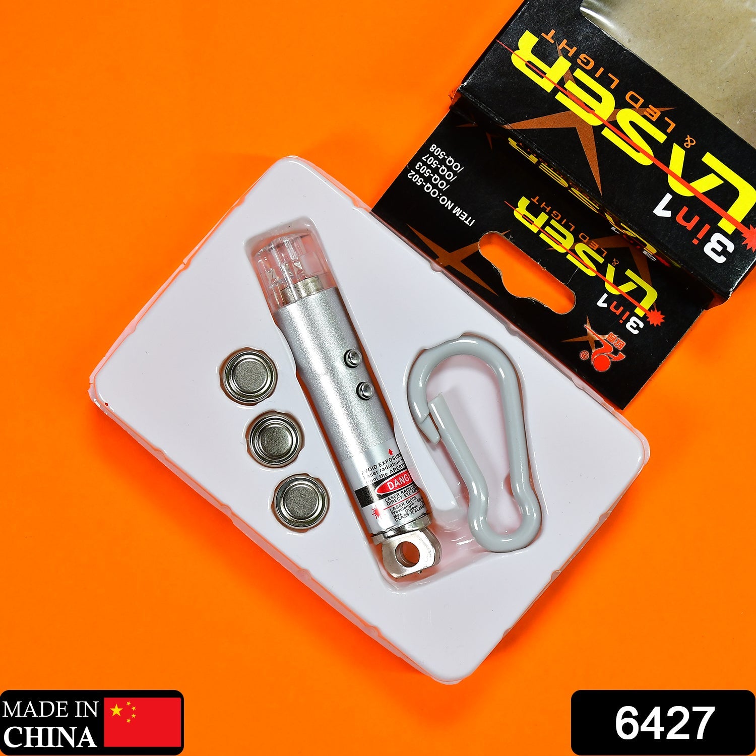 6427 3 in1 Laser Light, LED Flashlight + Torch Keychain + Laser Pointer DeoDap 6427 3 in1 Laser Light, LED Flashlight + Torch Keychain + Laser Pointer DeoDap